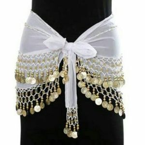 Chiffon coin wrap bikini bottom cover up